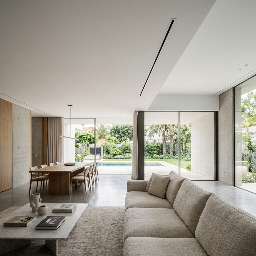 Climatisation gainable dans un faux plafond de villa